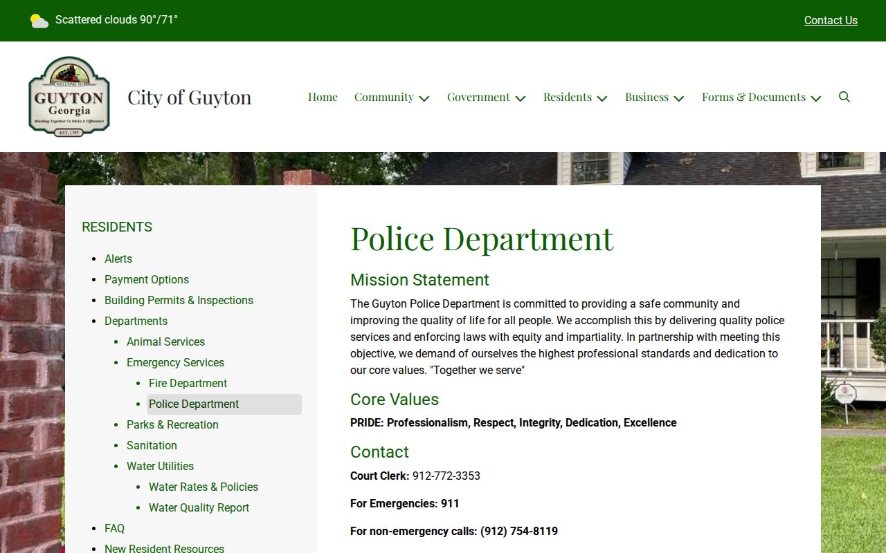 Effingham County arrest warrant police and court clerk route