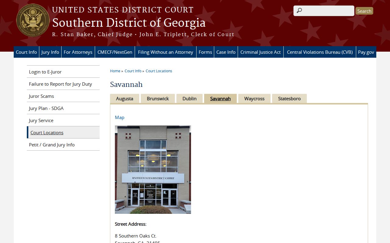 Springfield warrant records federal Savannah Division route
